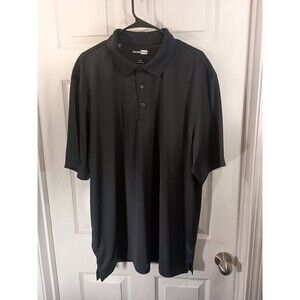 Corner Stone Mens Top Size 2XL Black Short Sleeve Collar